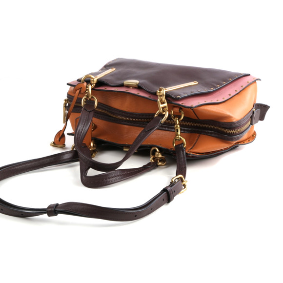 Coach Dreamer Satchel 35605 Oxblood Colorblock Rivet Leather Shoulder Bag Purse - Picture 10 of 16